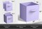 Sorbus 6 Pack 13 Inch Foldable Storage Cubes with Handles- for Organizing Home, Shelves, Nursery, Playroom, Closet and More